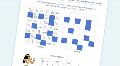 exercice Logique - CM1  - Hiéroglyphes et mots croisés
