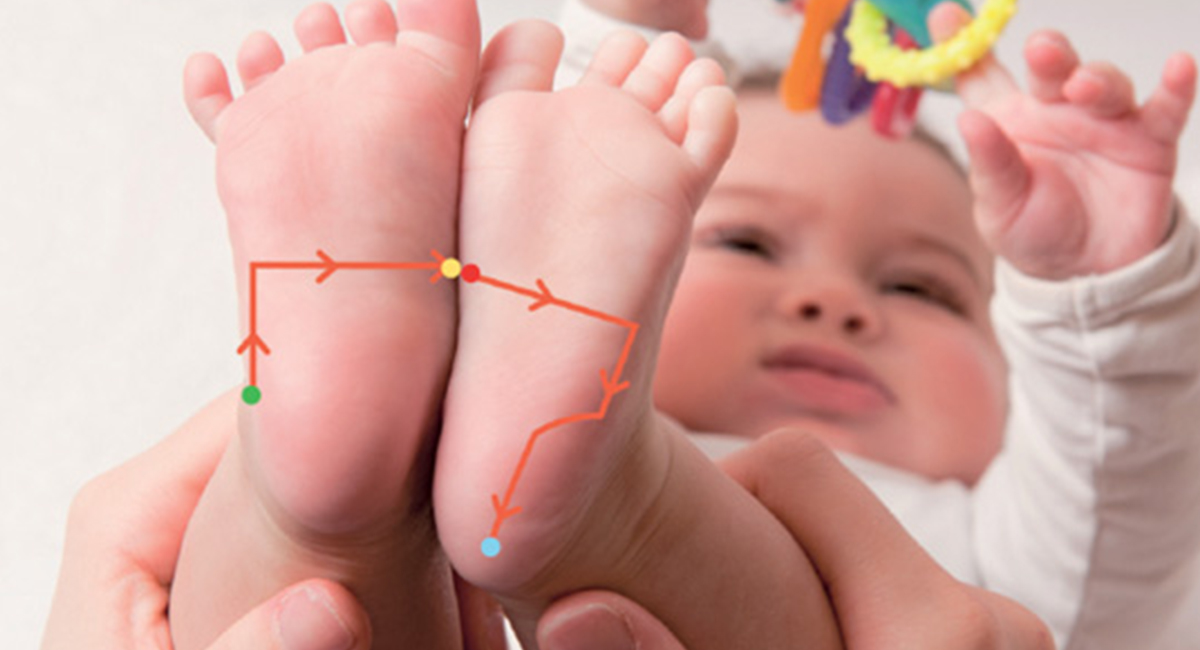 Le massage du pied anti-coliques - Massages et relaxation pour enfant