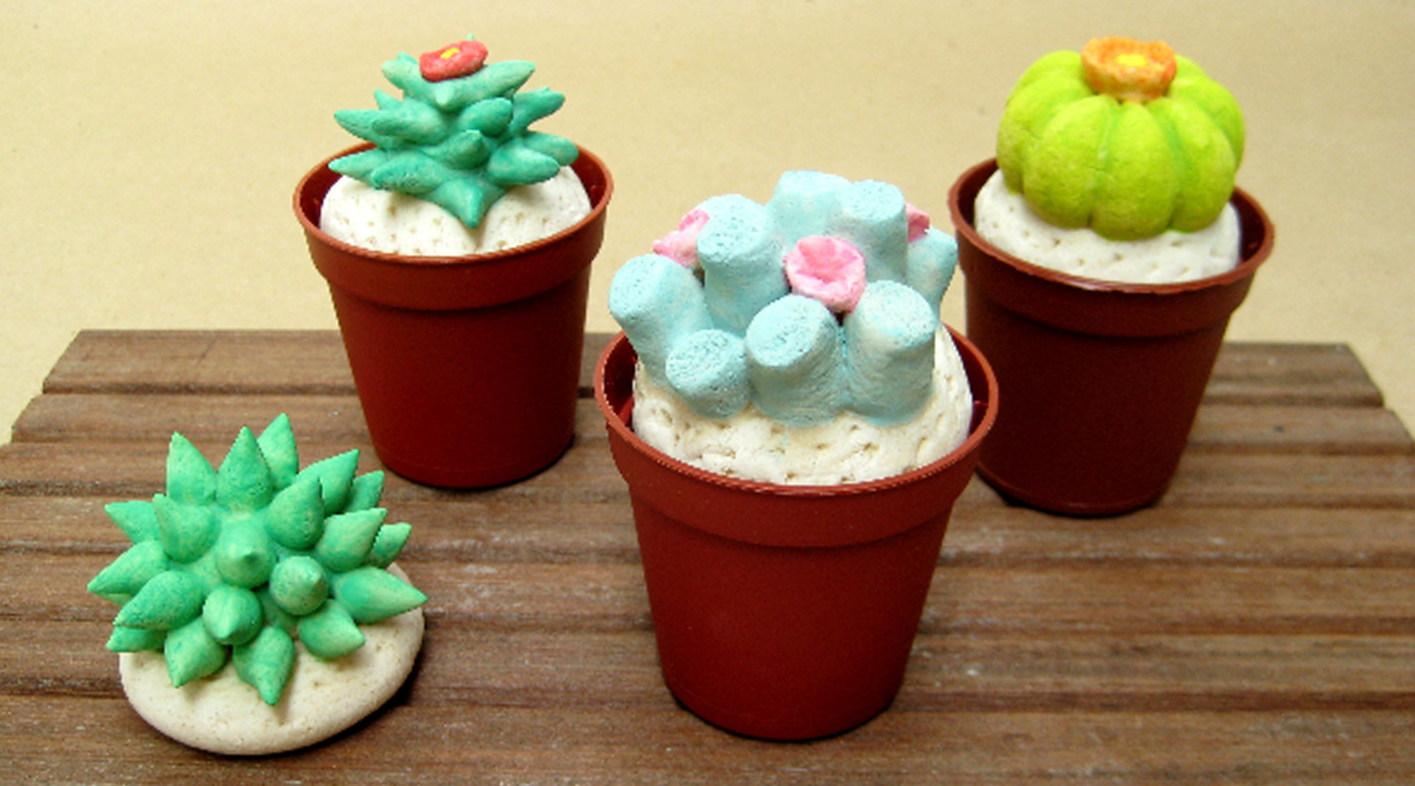 Les cactus de pâte à sel - Activités manuelles pour la fête des