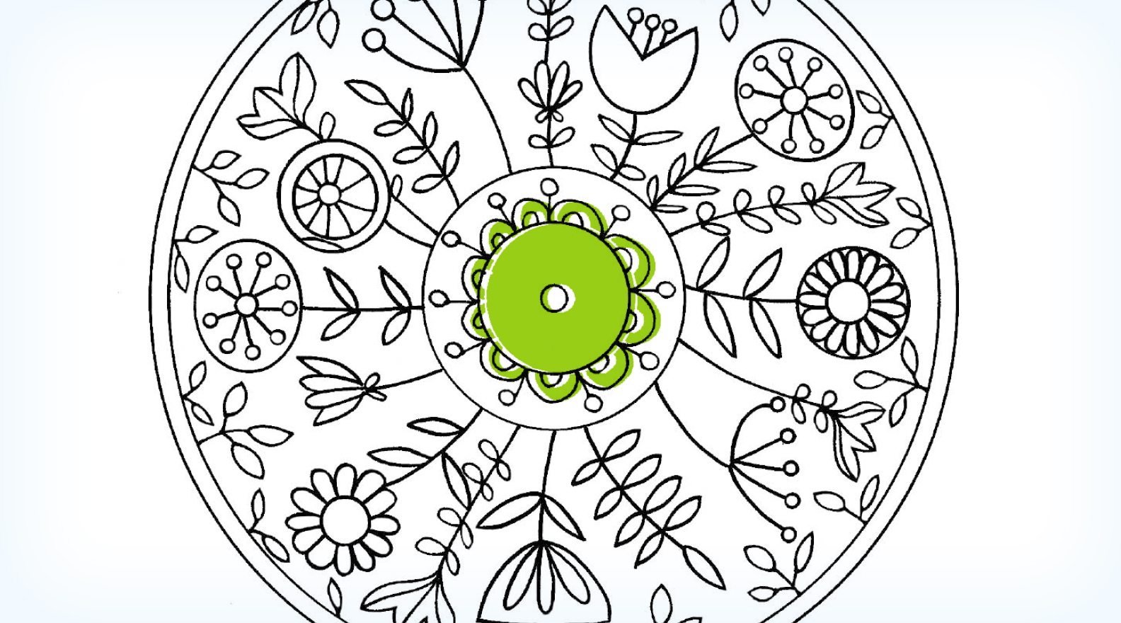 Mandala : le jardin - Coloriages mandalas