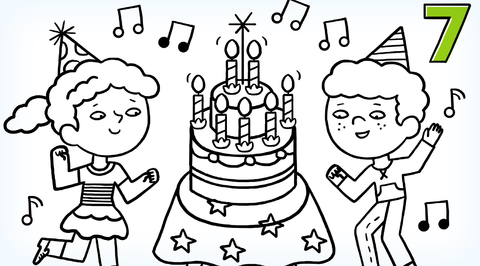  Coloriage  anniversaire  7 ans  F tes d anniversaire  