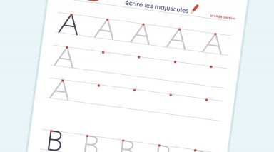 Ecriture majuscules grande section maternelle