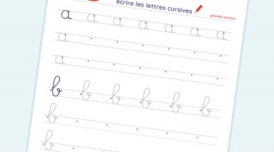 ecrire lettres cursives grande section maternelle