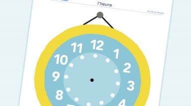 aide devoirs heure horloge école primaire chiffres minutes