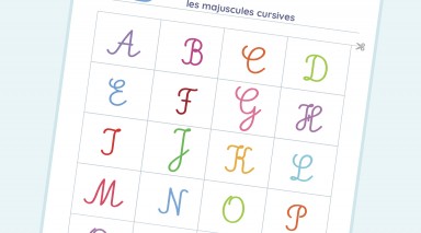Les majuscules et minuscules cursives enfant maternelle aide aux devoirs