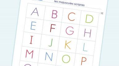 lettres majuscules minuscules scriptes maternelle enfant devoirs