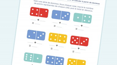 exercice Maths - CP - Compter et calculer à partir de dominos
