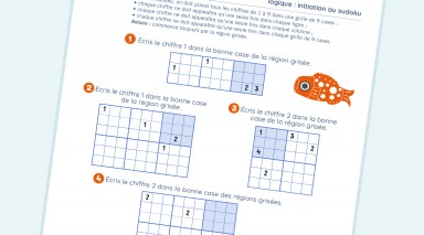 exercice Logique - CE1 - Initiation au sudoku