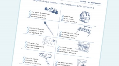 exercice Lecture - CE1 - Les expressions