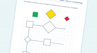 exercice Maths - CE1  - Frise sur un quadrillage