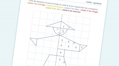 exercice Maths - CE1  - Symétrie