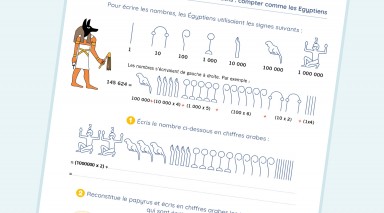 exercice Maths - CM1  - Compter comme les Egyptiens