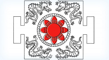 Coloriage Mandala : Les dragons