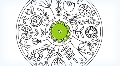 Coloriage Mandala : Le jardin