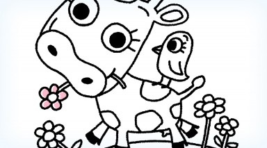 Coloriage animaux à imprimer : la vache