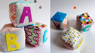 Modèle de cubes en tissu pour bébé