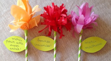 bouquet de fleurs en papier