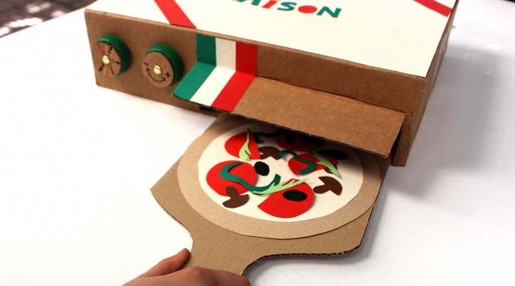 pizza en carton à fabriquer pour enfant