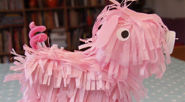Piñata Cochon Hawaïen - Décoration Fête D'anniversaire été - Dimensions 42x32x8 Cm - Inclut Bâton, Bandeau, Confettis - Pour Enfants Filles Et Garçons - 11