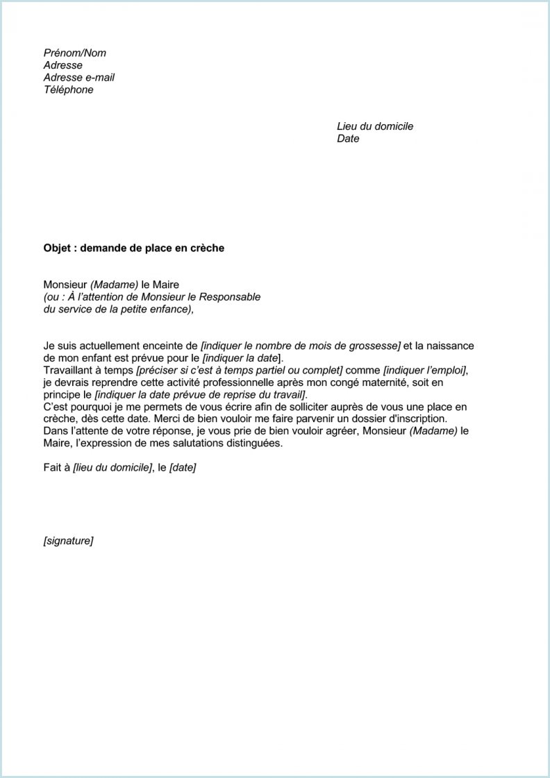 Lettre Type De Demande De Place En Creche S Organiser Avec Bebe Grandir Avec Nathan Lettre Type De Demande De Place En Creche S Organiser Avec Bebe Grandir Avec Nathan