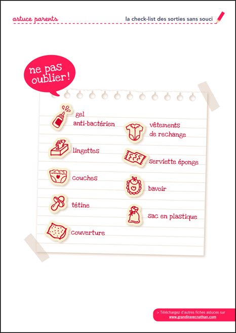 La Check List Des Sorties De Bebe S Organiser Avec Bebe Grandir Avec Nathan La Check List Des Sorties De Bebe S Organiser Avec Bebe Grandir Avec Nathan