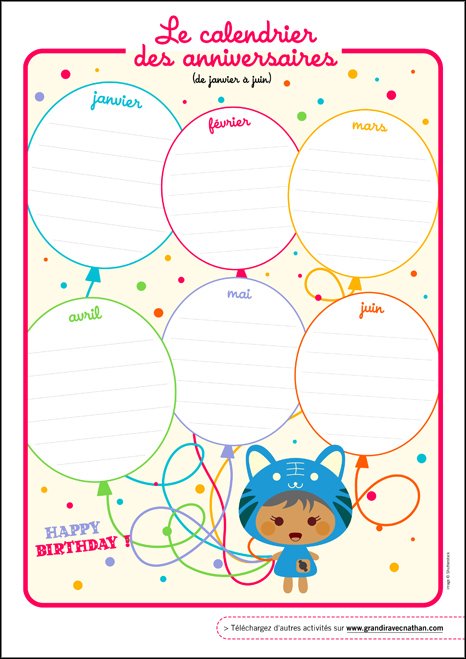 Le Calendrier Des Anniversaires Plannings Et Outils Pratiques Grandir Avec Nathan Le Calendrier Des Anniversaires Plannings Et Outils Pratiques Grandir Avec Nathan