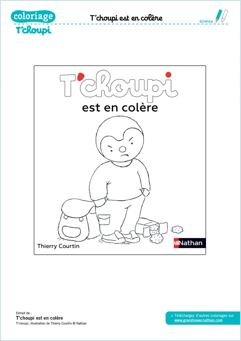 coloriage tchoupi colere