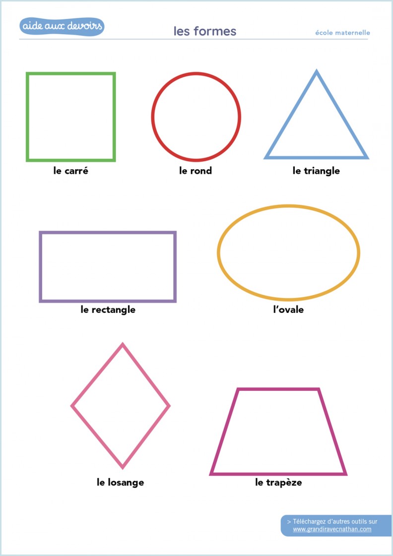 formes géométriques maternelle école maison enfants