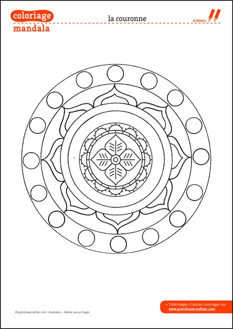 Coloriage Mandala : Les couronnes