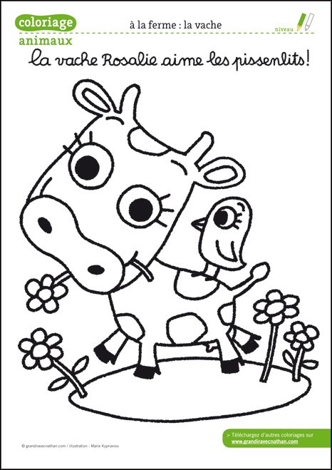 Coloriage La Vache Coloriages Animaux Grandir Avec Nathan Coloriage La Vache Coloriages Animaux Grandir Avec Nathan