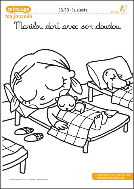 Coloriage La Sieste Avec Doudou Coloriages Enfants Grandir Avec Nathan Coloriage La Sieste Avec Doudou Coloriages Enfants Grandir Avec Nathan