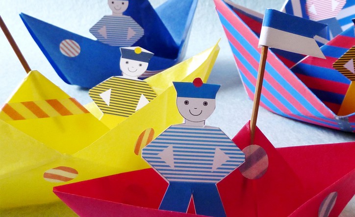 Les bateaux en origami