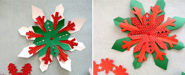 flocons en papier