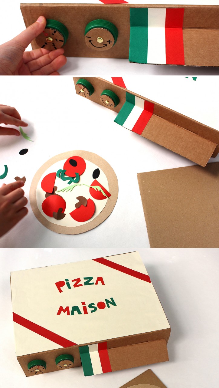 diy pizza en carton
