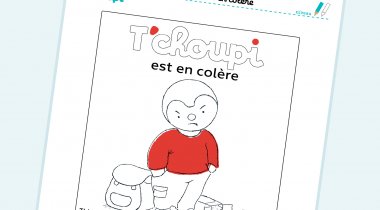 Coloriage Tchoupi colère