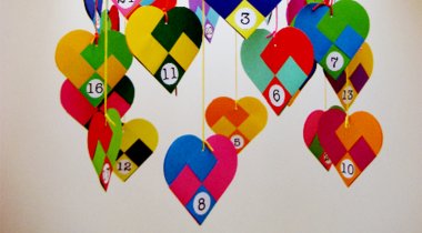 Mobile calendrier de l'avent - Mobile c?urs de l'avent Mobile c?urs de l'avent