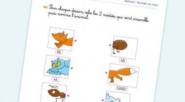 Lecture - Grande Section - Former un mot - exercice Lecture - maternelle Grande Section - Former un mot exercice Lecture - maternelle Grande Section - Former un mot