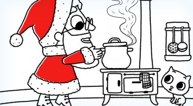 Coloriage de Noel la cuisine du pere Noel - Coloriage de Noel la cuisine du pere Noel Coloriage de Noel la cuisine du pere Noel