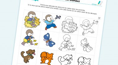 Coloriage Le mémo des animaux de Tchoupi - Coloriage : Le mémo des animaux de Tchoupi Coloriage : Le mémo des animaux de Tchoupi