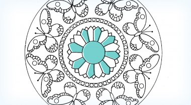 Coloriage Mandala : Les petits papillons à imprimer - Coloriage Mandala : Les petits papillons Coloriage Mandala : Les petits papillons