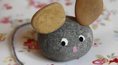 Fabriquer une souris en galets - souris galets souris galets
