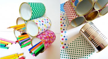 Pots à crayon avec une boite de conserve - Fabriquer un pot à crayons Fabriquer un pot à crayons